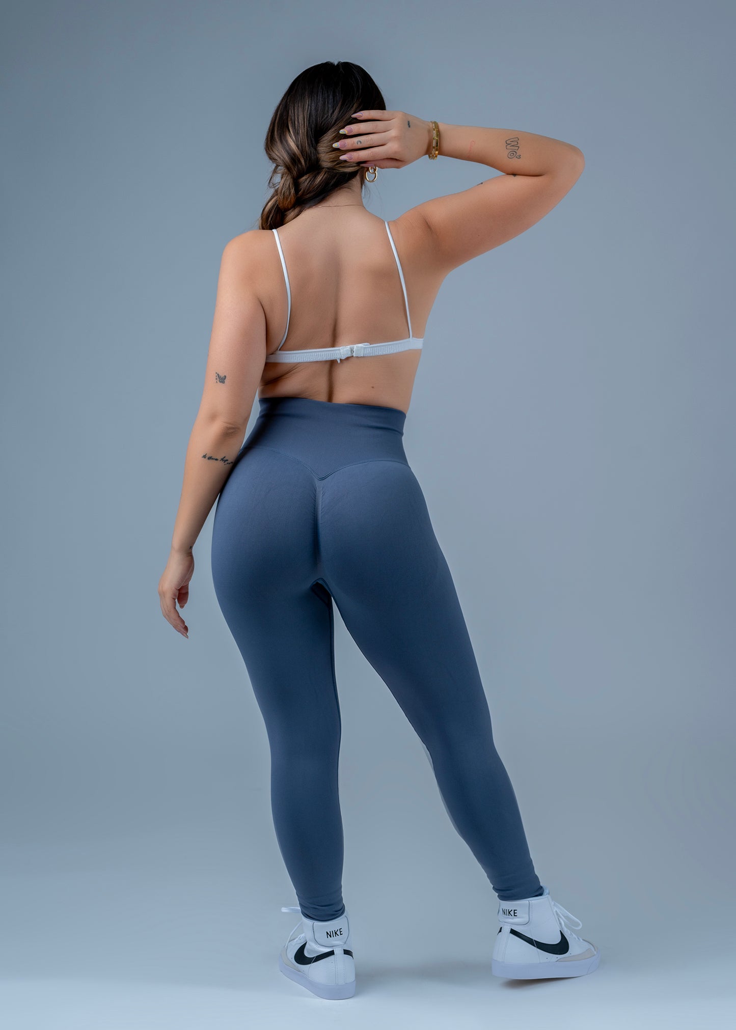 Gym Women's Leggings Butt lifting workout Yoga Pants (blue)