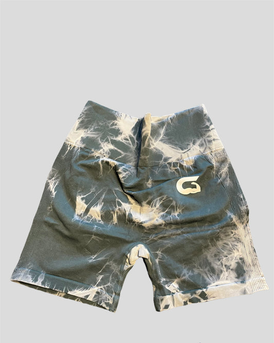 Tie Dye Yoga Shorts (green)