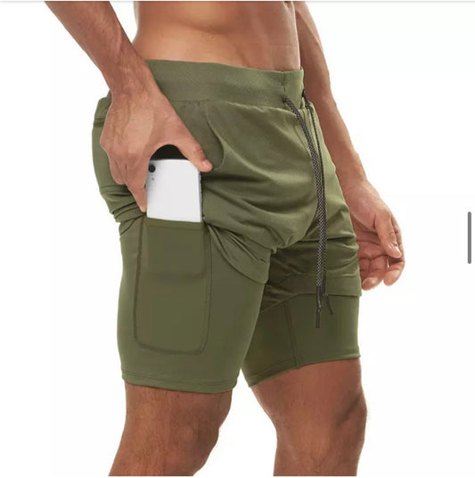 workout gym shorts for men (green)