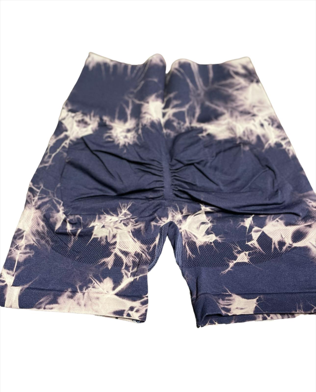 Tie Dye Yoga Shorts (blue)